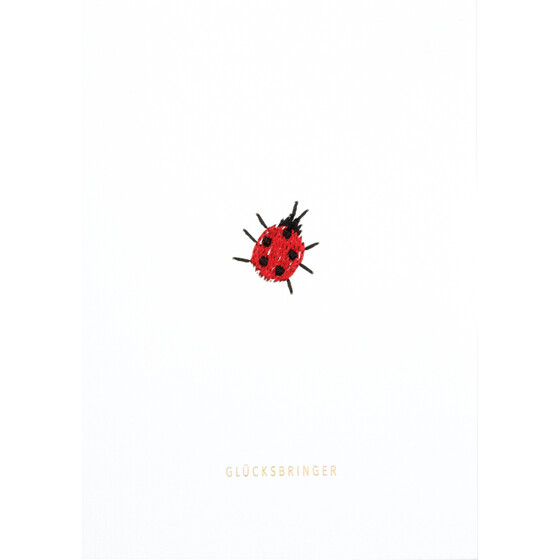 Stickerei Karte Gl�ckbringer