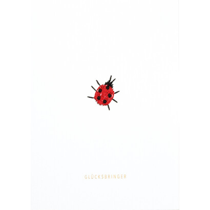 Stickerei Karte Gl�ckbringer