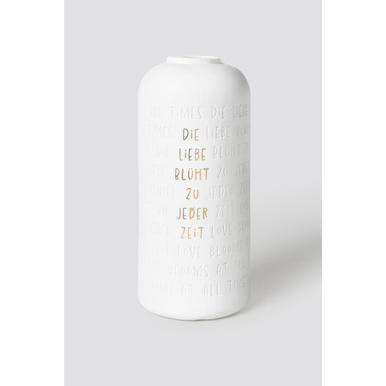 Porzellanvase Die Liebe bl�ht zu jeder Zeit.