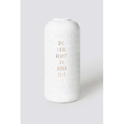 Porzellanvase Die Liebe bl�ht zu jeder Zeit.