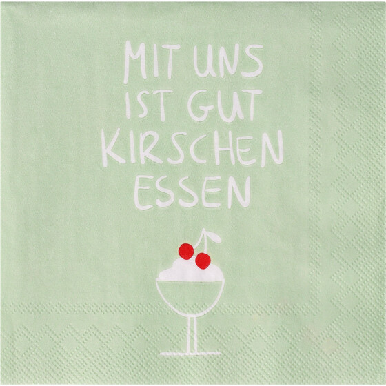 Cocktailservietten Kirschen essen