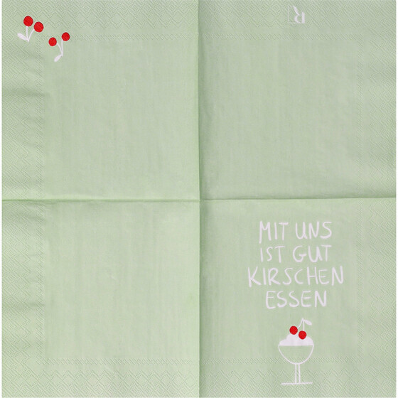 Cocktailservietten Kirschen essen