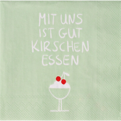 Cocktailservietten Kirschen essen