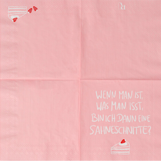 Cocktailservietten Sahneschnitte